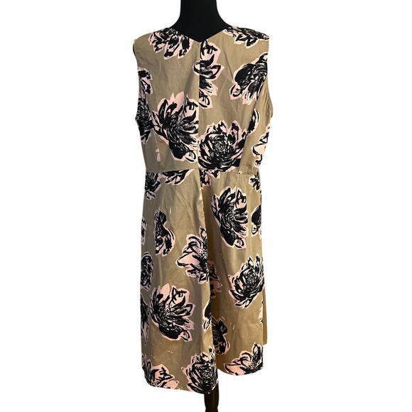 Lane Bryant Plus Size Sleeveless Tan pink black dress 20 - Picture 4 of 9